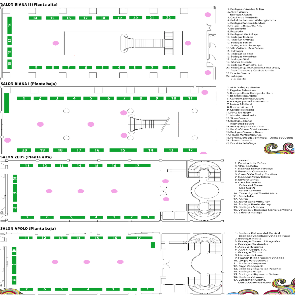 Plano de expositores de Experiencia Verema Valencia 2016