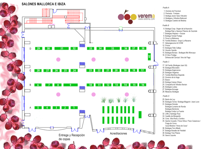 Plano de expositores de Experiencia Verema Sevilla 2017 