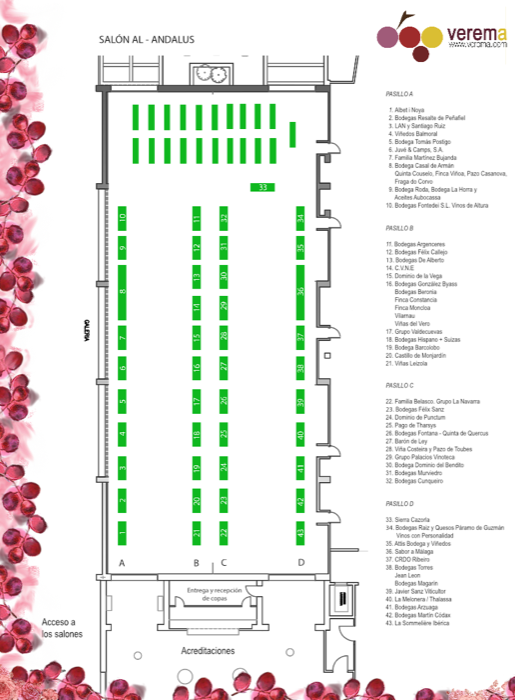 Plano de expositores de Experiencia Verema Marbella 2017