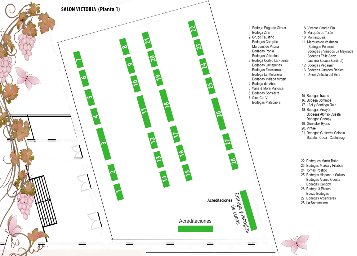 Plano de expositores de Experiencia Verema Mallorca 2019