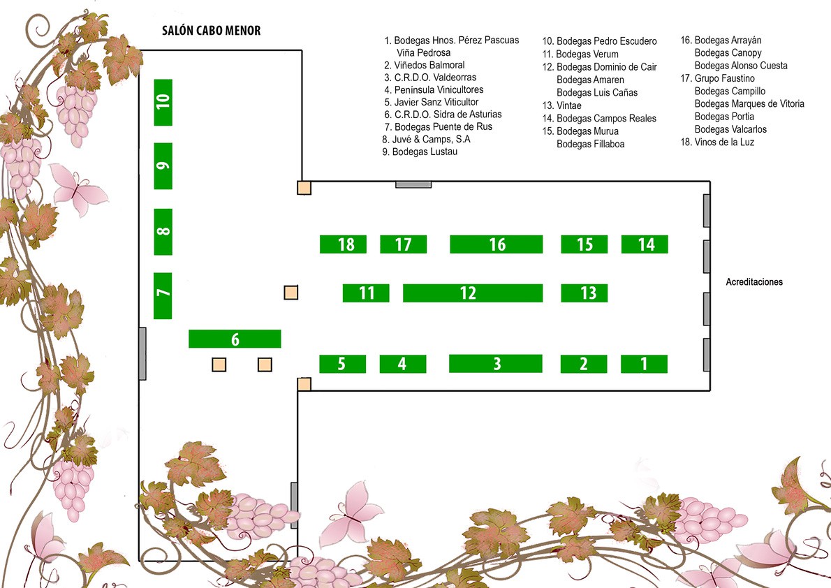 Plano de expositores de Experiencia Verema Santander 2019