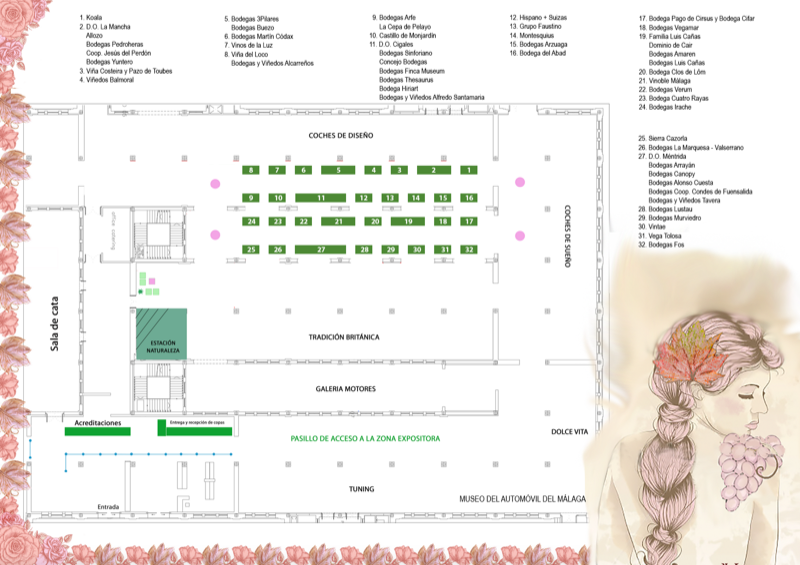 Plano de expositores de Experiencia Verema Málaga 2019