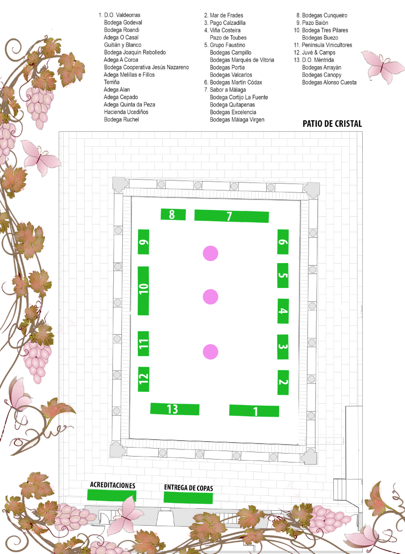 Plano de expositores de Experiencia Verema Santiago de Compostela 2019