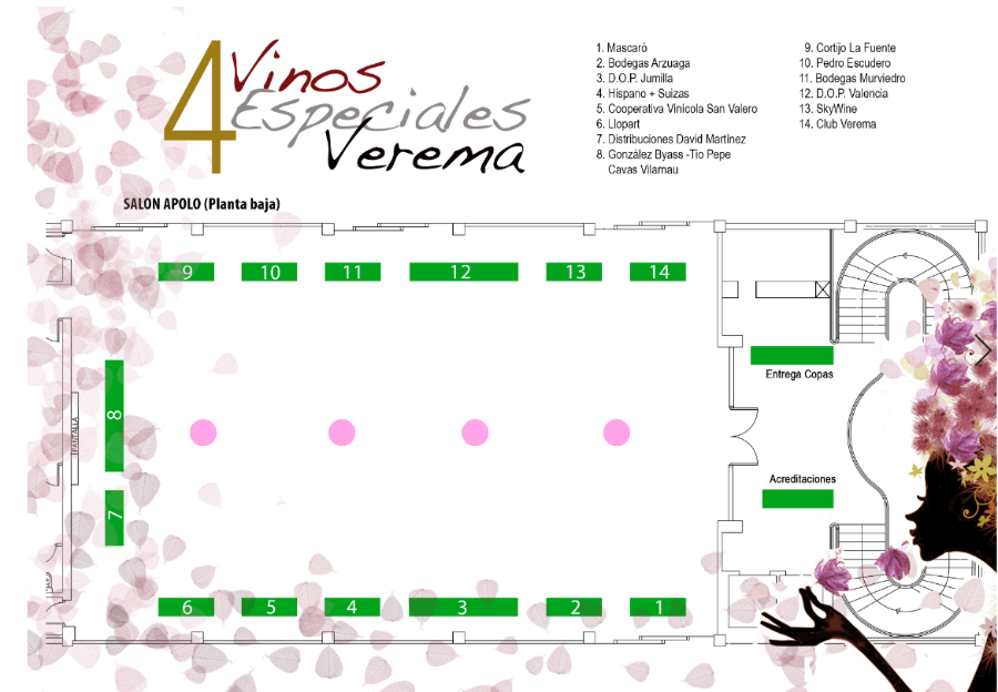Plano de expositores de Salón de Vinos Especiales 2019