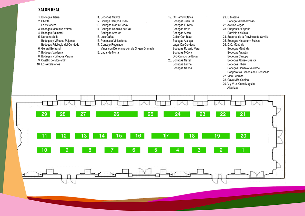 Plano de expositores de Experiencia Verema Sevilla 2020