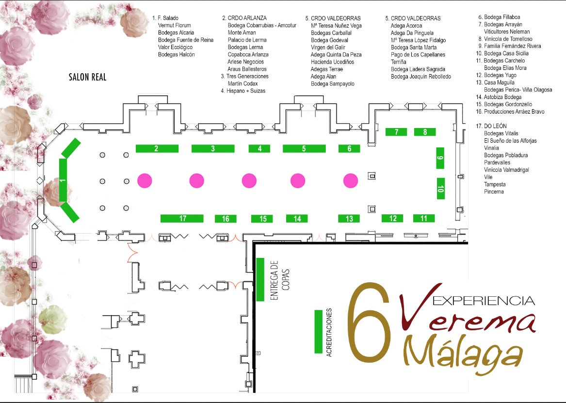 Plano de expositores de Experiencia Verema Málaga 2021