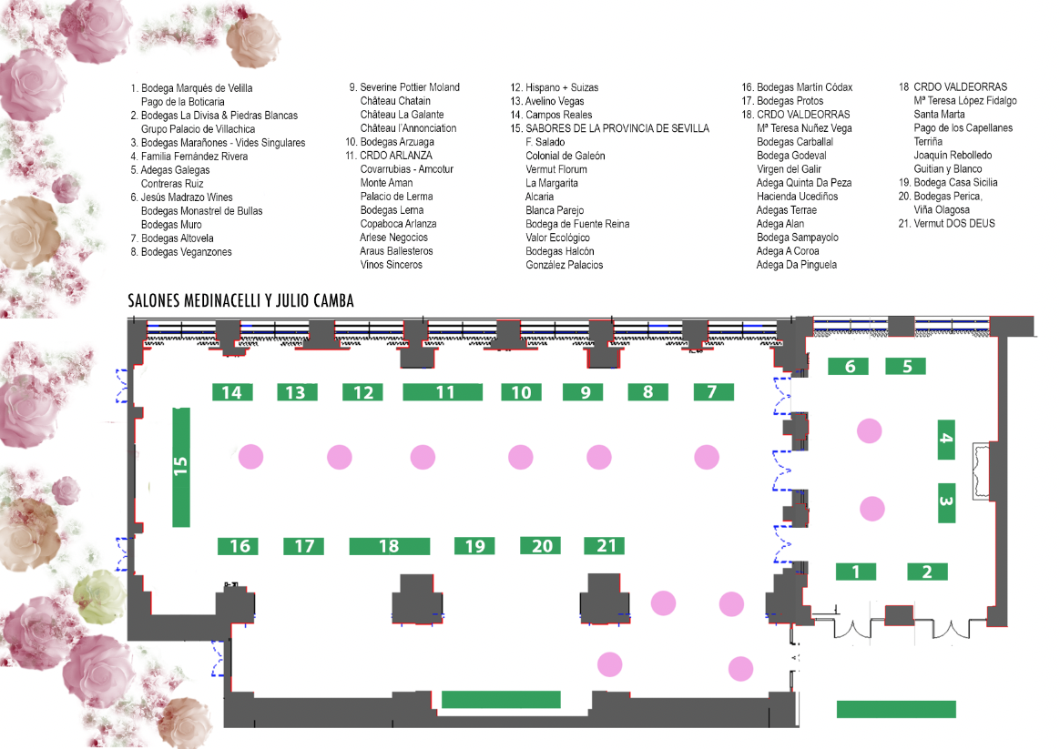 Plano de expositores de Experiencia Verema Madrid 2021