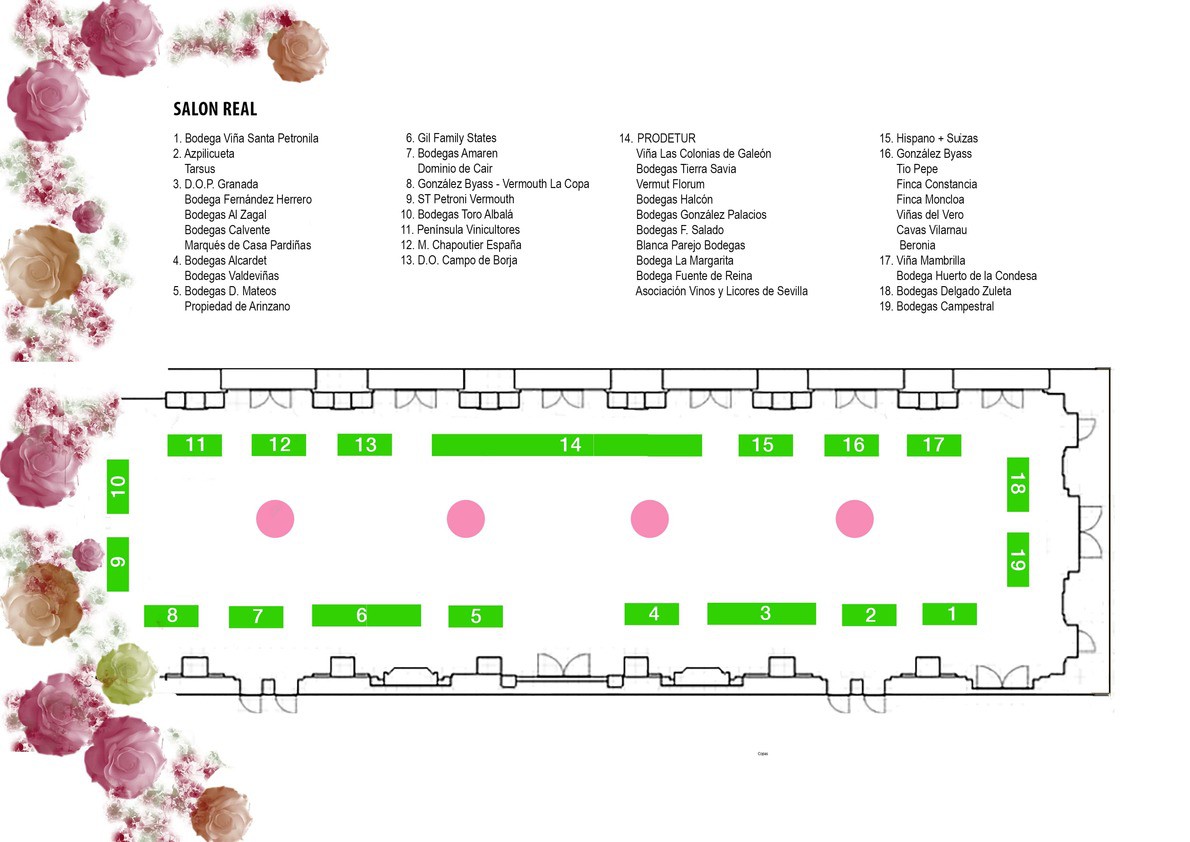 Plano de expositores de Experiencia Verema Sevilla 2022
