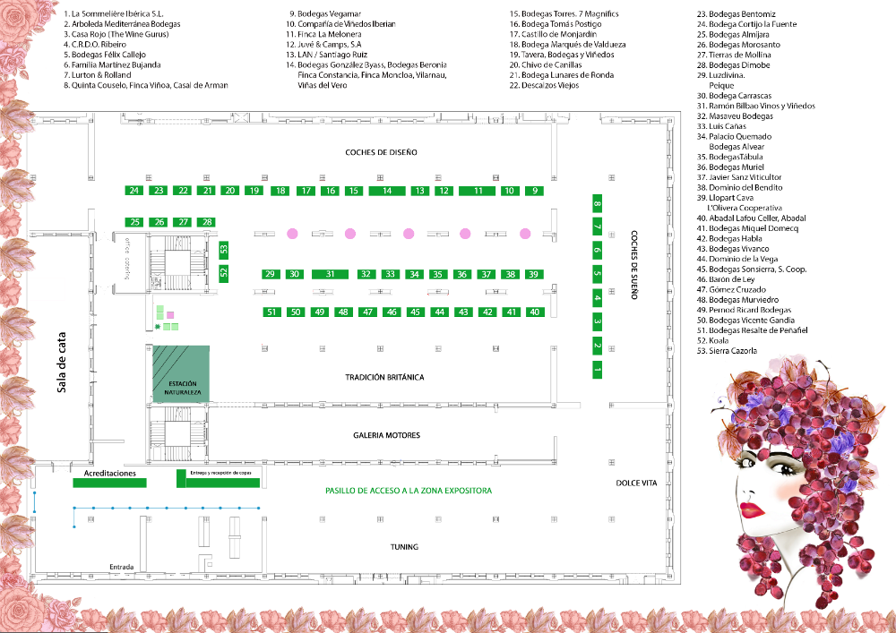 Plano de expositores de Experiencia Verema Málaga 2015