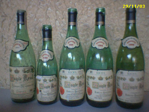 Vertical de Monte Real de la peña “Vino Por Placer”  