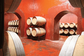 Otra vista de las barricas