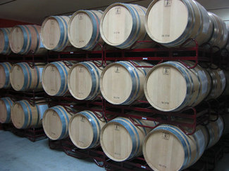 Sala de Barricas en Bodegas Altos Del Marqués