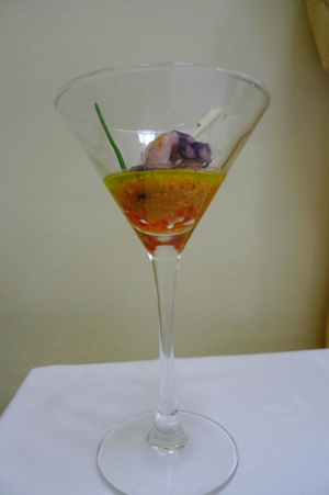 chipiron con salsa romesco