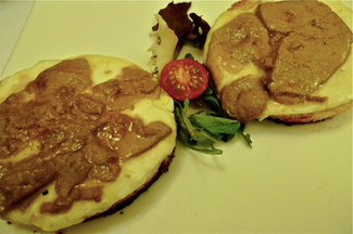 Gratinado de higado de pato