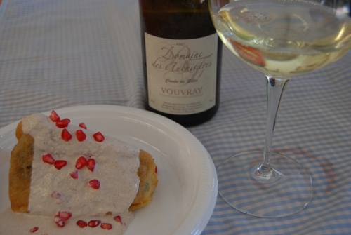 Chiles en Nogada con un vino francés 