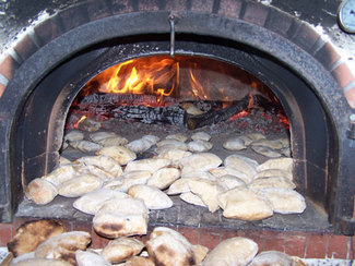 Horno con las fouées