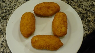 El plato estrella: las croquetas de jamón.