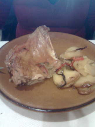 Cabrito al horno de leña