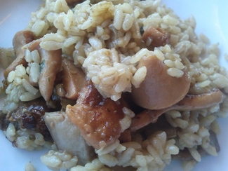 Arroz de ceps y calamares