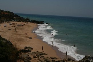 vistas de cala encendida junto al timón
