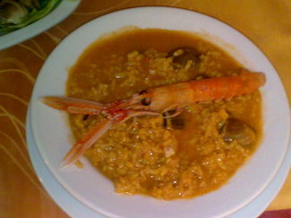 arroz de cigalas y almejas