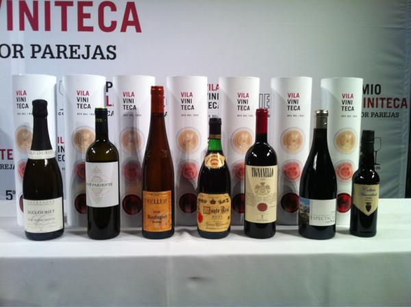 Premios y vinos de la cata por parejas de Vila Viniteca 2012 y ganadores