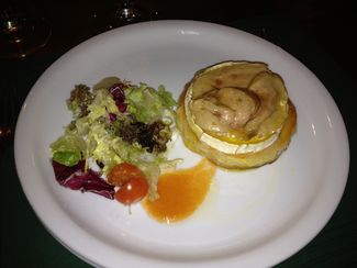 Queso de cabra y foie mi-cuit