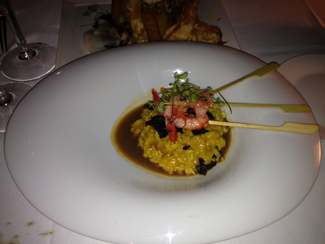 Arroz cremoso con gambas