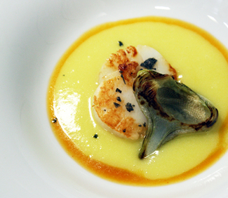 Vieira con bullit en texturas.