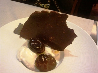 Helado de Mascarpone con higos confitados