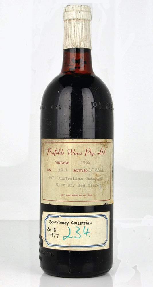 Un legendario Penfolds 1962 Bin 60A catado por la realeza británica Un legendario Penfolds 1962 Bin 60A catado por la realeza británica