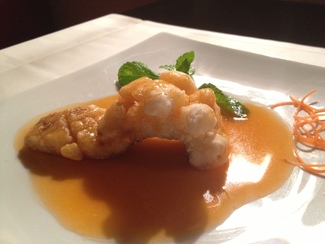 Merluza con salsa agridulce