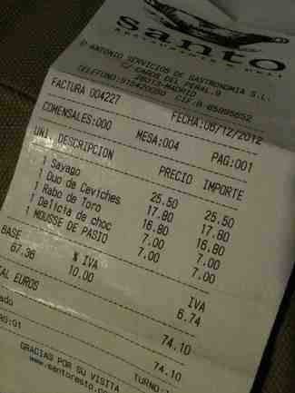 Restaurante Santo Restaurante & Deli en Madrid