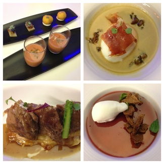 Aperitivos, Cremita de Boletus con Huevo a baja temperatura, Carrillera de cerdo y Cremoso de Queso Suave