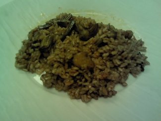 Arroz de rape y alcachofas