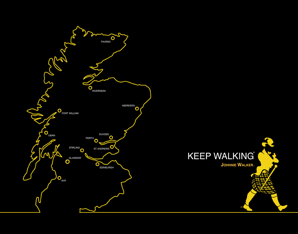Johnnie Walker y el whisky escocés nunca caminarán solos