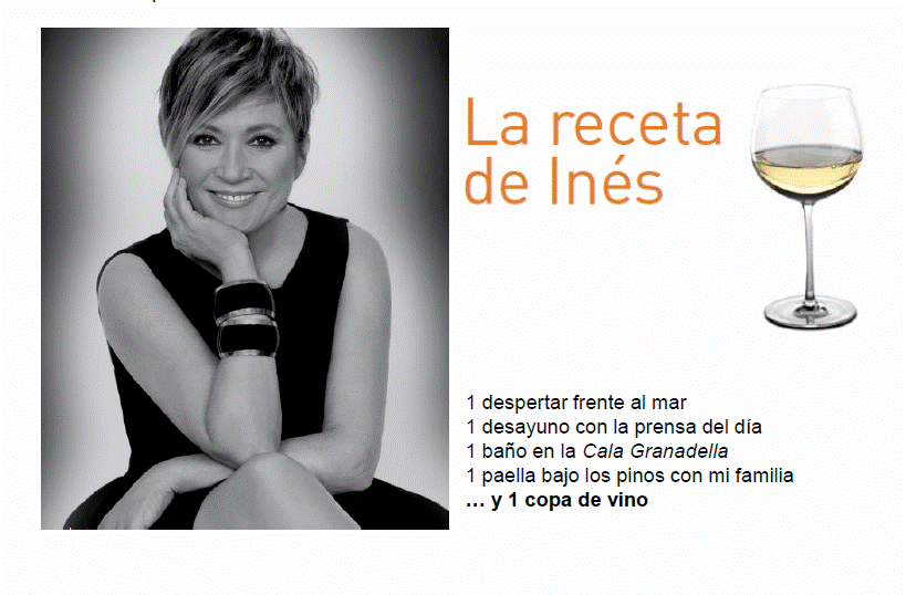 Una Paella y una copa de vino. La receta perfecta de Inés Ballester.
