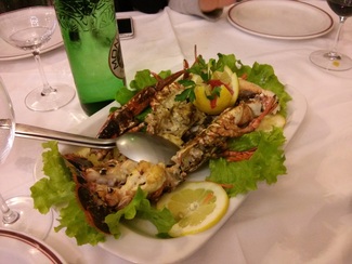 Bogavante a la brasa