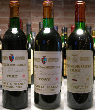 2 Etiquetas Blancos de ultima epoca y el GR del 81, buenos vinos!!!!