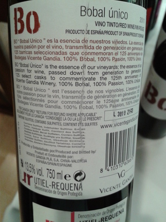 Bo Bobal Unico 2011