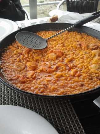 Arroz con vieiras