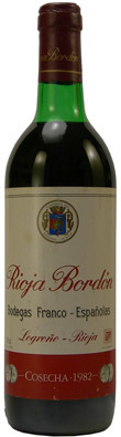 Rioja Bordón cosecha 1982