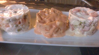 Degustación de ensaladillas.