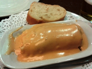 Crep de Rape con salsa de Carabineros