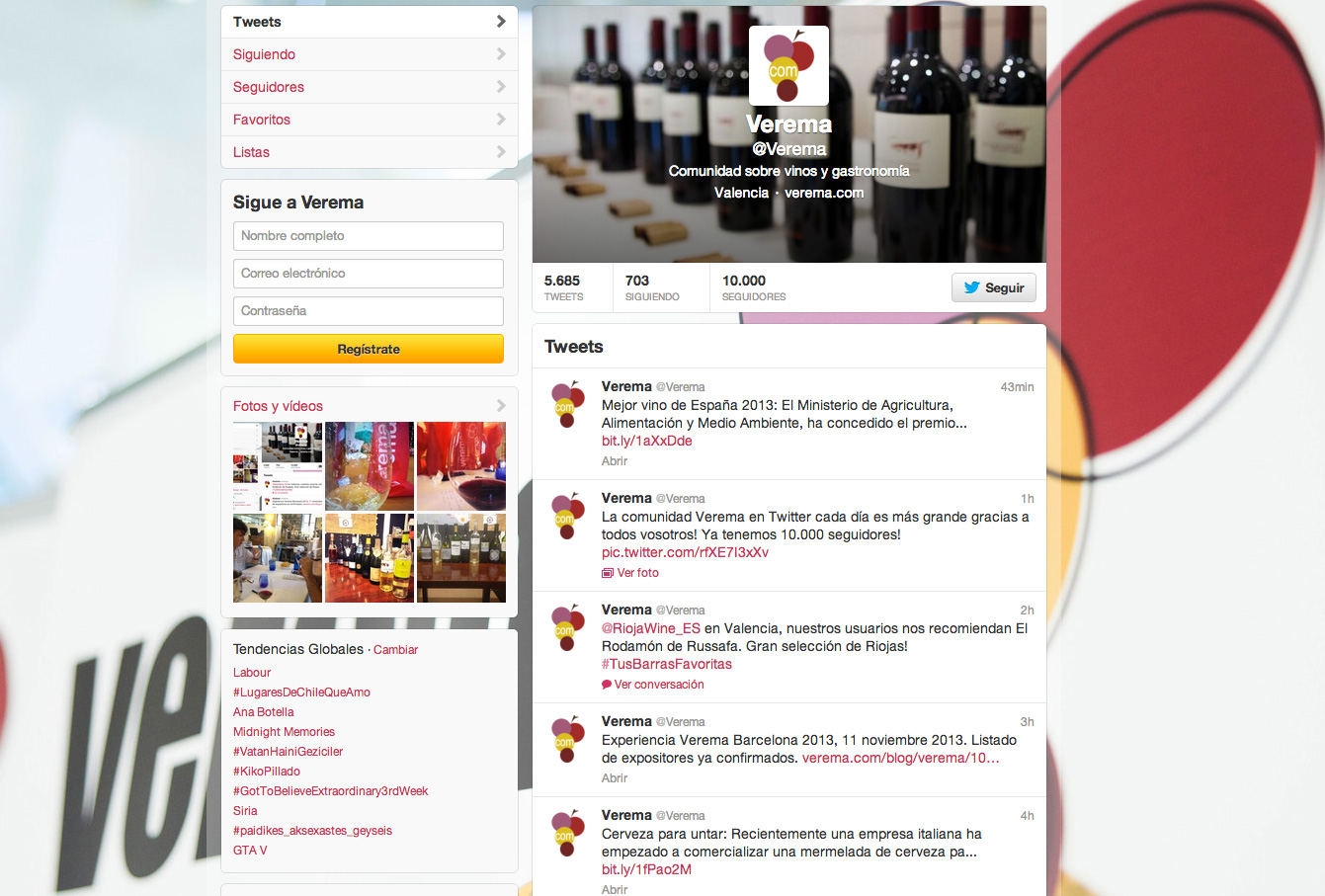 @Verema alcanza los 10.000 seguidores en Twitter ¡Diez mil gracias!