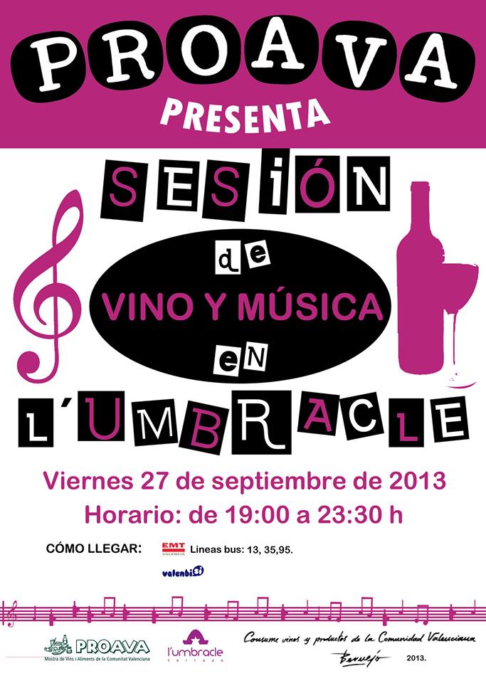Vino y Música en L'Umbracle de Valencia
