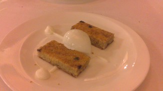 Brownie de chocolate blanco