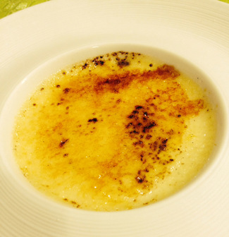 Crema de vainilla con caramelo crujiente