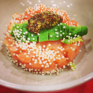 Tartar de salmón