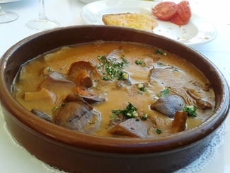 Media ración de Ternera con Setas del Restaurant Fussimanya de Tavernoles